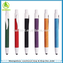 Mini eco paper barrel promotional pen with stylus